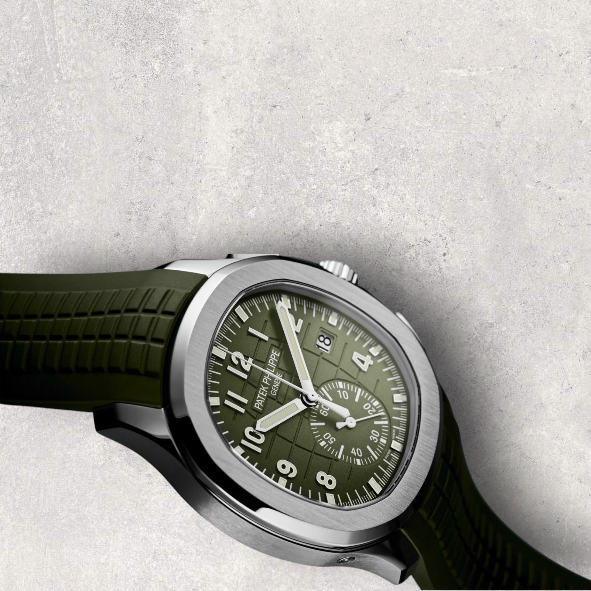 Patek Philippe Aquanaut 5968G-010 Chronograph Green Dial White Gold