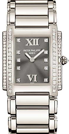 Patek Philippe Twenty~4 40 mm 4910/20G-010 Steel/Diamonds Grey