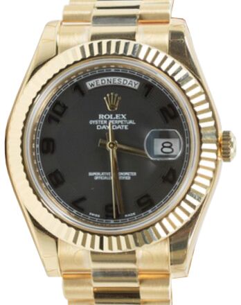 Rolex Day-Date II 41 mm 218238-BLCAFP Yellow Gold Black