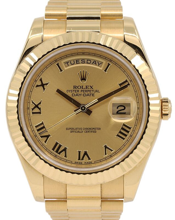 Rolex Day-Date II 41 mm 218238CRP Yellow Gold Champagne