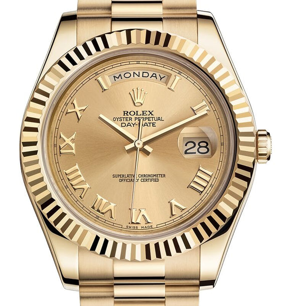 Rolex Day-Date II 41 mm 218238CR Yellow Gold Champagne