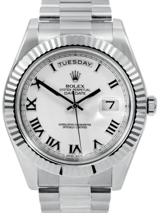 Rolex Day-Date II 41 mm 218239WHTRFP White Gold White