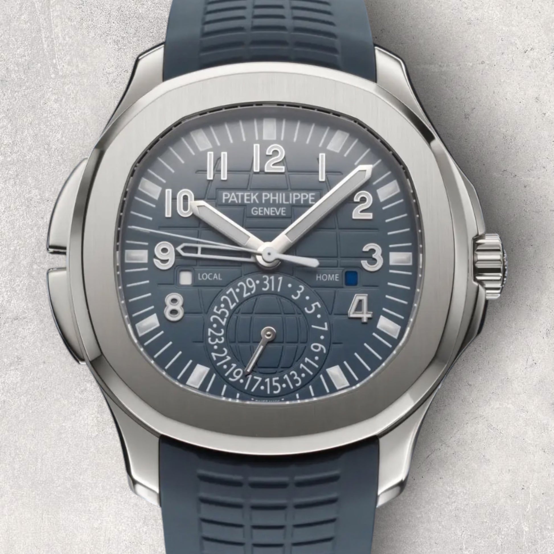 Patek Philippe Aquanaut 5164G-001 Travel Time White Gold Blue Dial