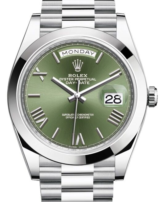 Rolex Day-Date 40 40 mm 228206-OLVGRP Platinum Olive Green