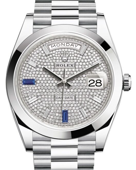 Rolex Day-Date 40 40 mm 228206-PAVEDSP Platinum Diamond Pave