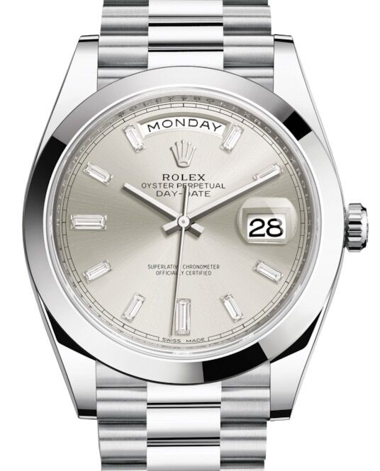 Rolex Day-Date 40 40 mm 228206-SLVDP Platinum Silver