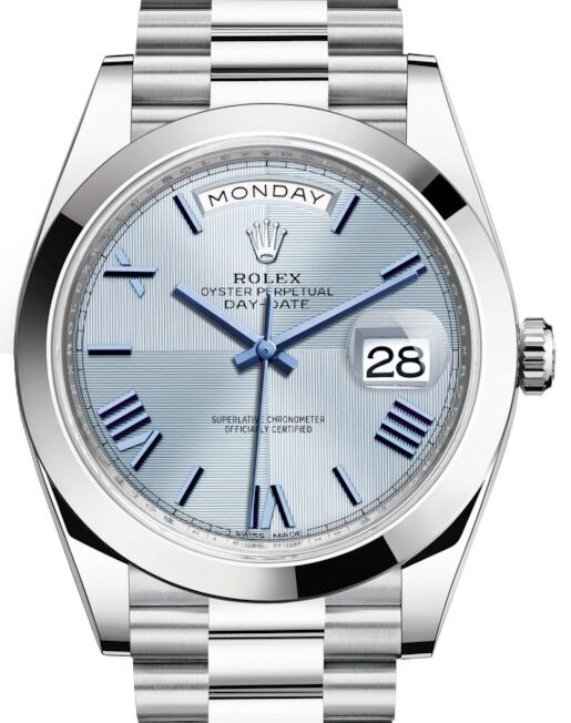Rolex Day-Date 40 40 mm 228206BLUQR Platinum Ice Blue
