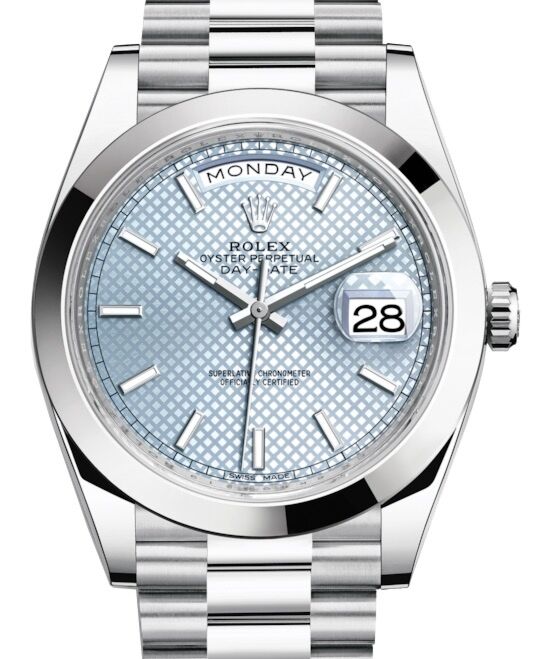 Rolex Day-Date 40 President 40 mm 228206BSP Platinum Ice Blue