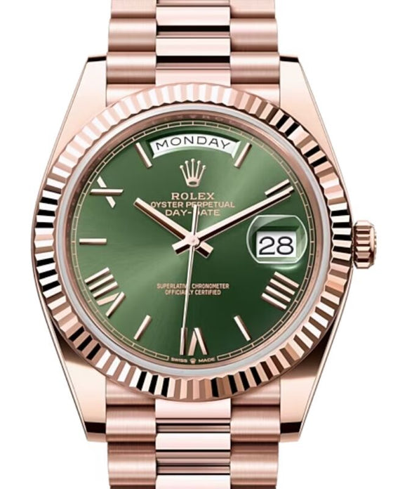 Rolex Day-Date 40 40 mm 228235GRP Rose Gold Olive Green