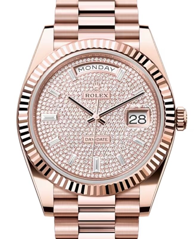Rolex Day-Date 40 40 mm 228235PAVEDP Rose Gold Diamond Pave