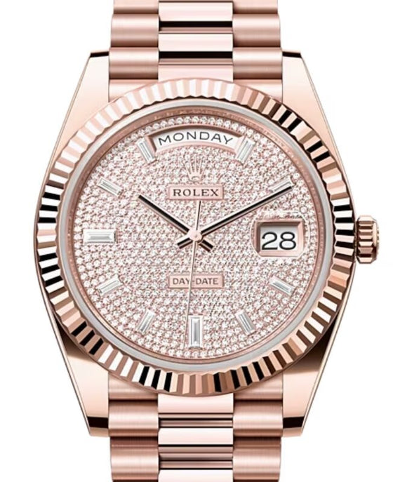 Rolex Day-Date 40 40 mm 228235PAVEDP Rose Gold Diamond Pave