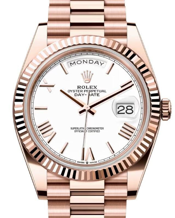 Rolex Day-Date 40 40 mm 228235WRP Rose Gold White