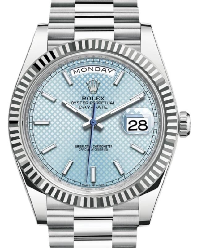 Rolex Day-Date 40 40 mm 228236BLMP Platinum Ice Blue