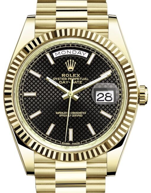 Rolex 228238-BLKSP 40 mm 228238BSJ Yellow Gold Black