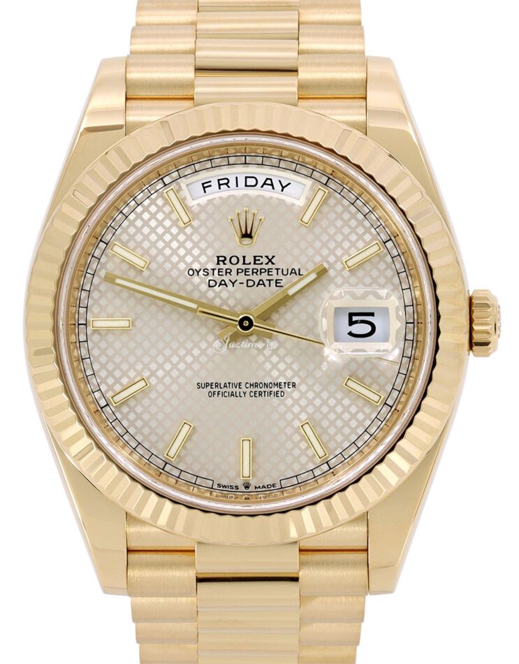 Rolex Day-Date 40 40 mm 228238SDSP Yellow Gold Silver