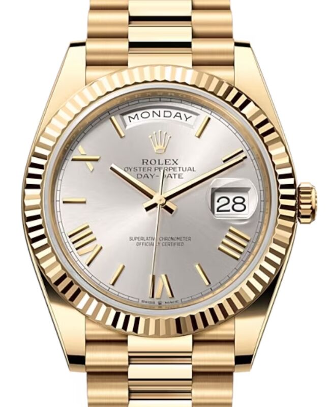 Rolex Day-Date 40 40 mm 228238SRP Yellow Gold Silver
