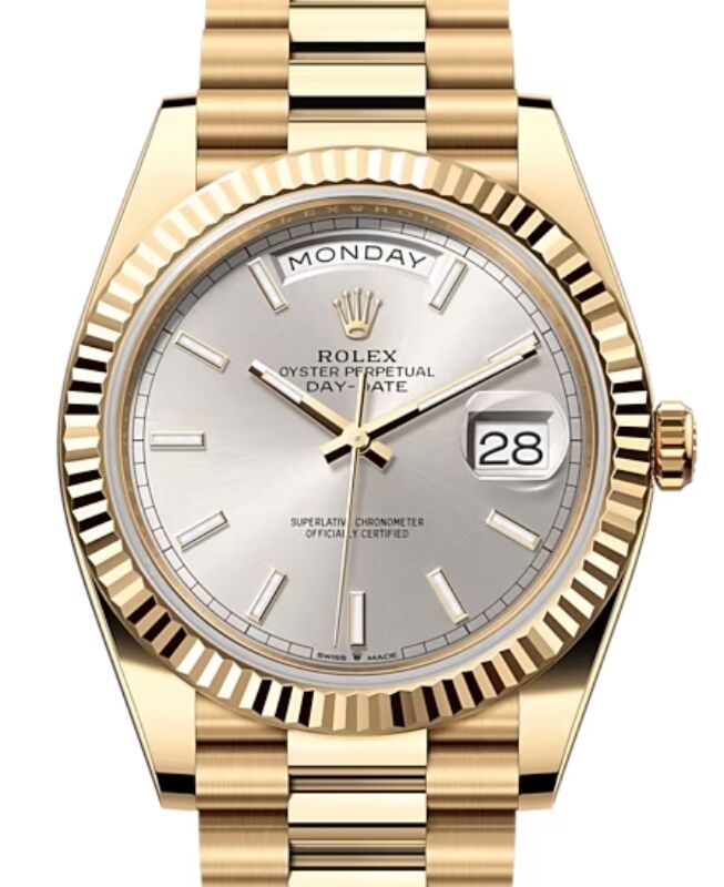 Rolex Day-Date 40 40 mm 228238SSP Yellow Gold Silver