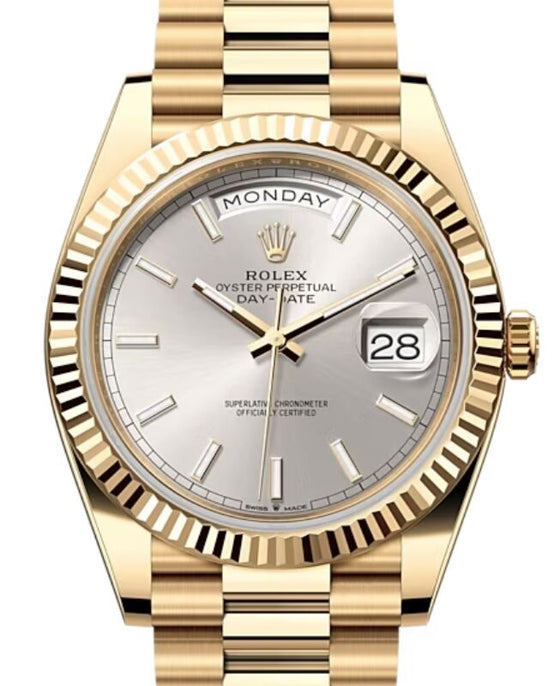 Rolex Day-Date 40 40 mm 228238SSP Yellow Gold Silver