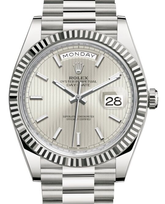 Rolex Day-Date 40 40 mm 228239-SLSSP White Gold Silver