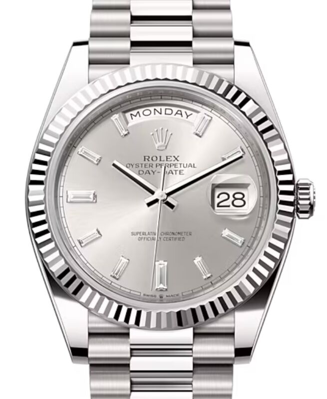 Rolex Day-Date 40 40 mm 228239-SLVDP White Gold Silver