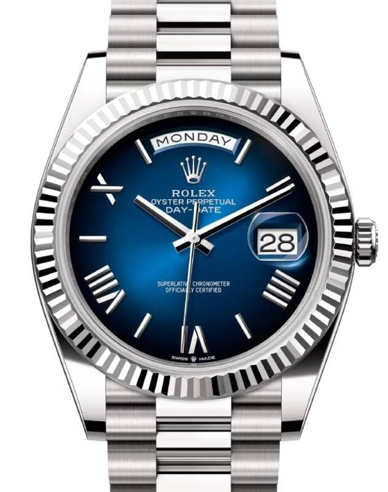 Rolex Day-Date 40 40 mm 228239BOSRP White Gold Blue