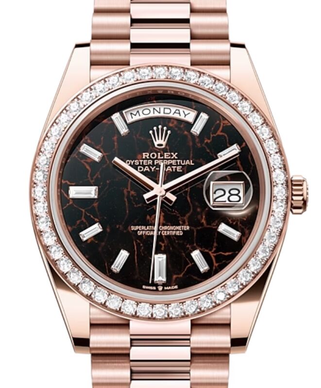 Rolex Day-Date 40 40 mm 228345RBREDBP Rose Gold/Diamonds Eisenkiesel
