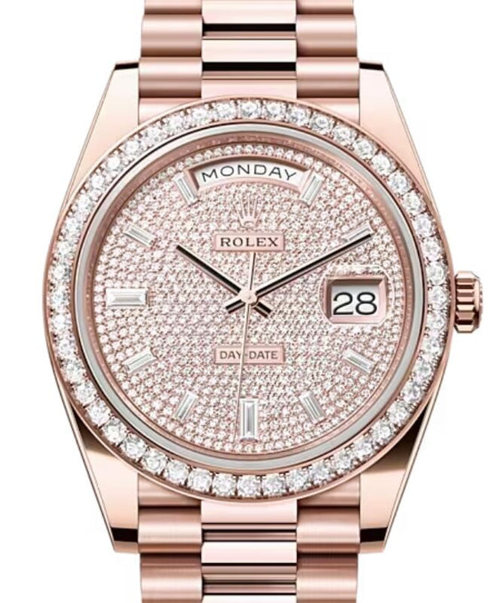 Rolex Day-Date 40 40 mm 228345RBRP Rose Gold/Diamonds Diamond Pave