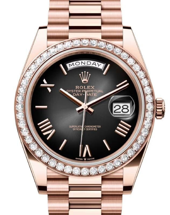 Rolex Day-Date 40 40 mm 228345RBRSOR Rose Gold/Diamonds Slate
