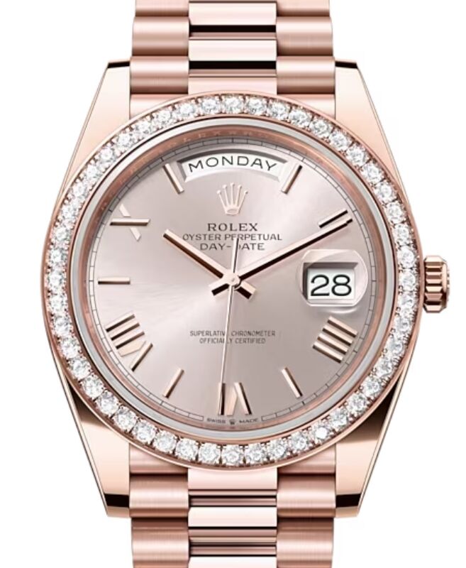 Rolex Day-Date 40 40 mm 228345RBRS Rose Gold/Diamonds Sundust