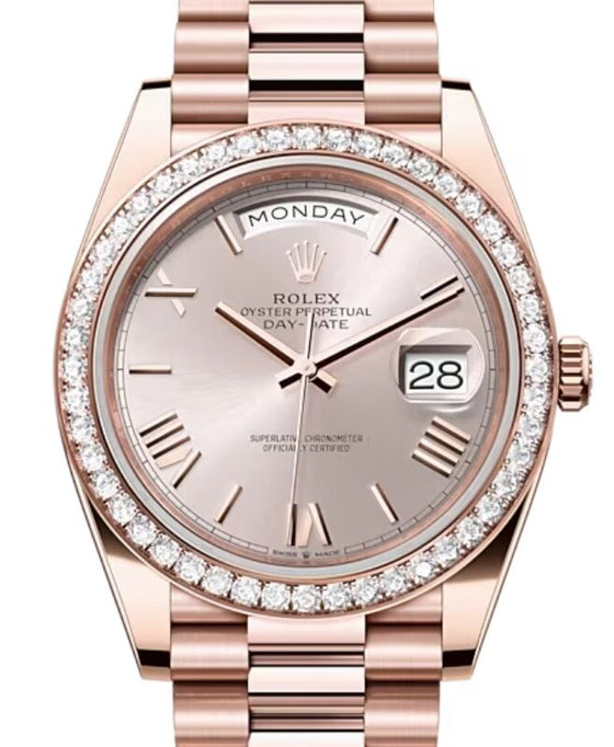 Rolex Day-Date 40 40 mm 228345RBRS Rose Gold/Diamonds Sundust