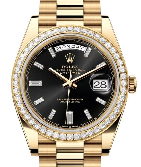 Rolex Day-Date 40 40 mm 228348RBRBD Yellow Gold/Diamonds Black