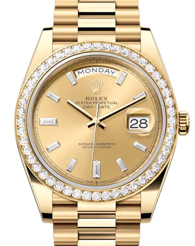 Rolex Day-Date 40 40 mm 228348RBRCD Yellow Gold/Diamonds Champagne