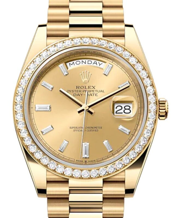 Rolex Day-Date 40 40 mm 228348RBRCD Yellow Gold/Diamonds Champagne