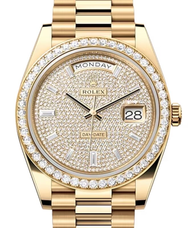 Rolex Day-Date 40 40 mm 228348RBRDPDP Yellow Gold/Diamonds Diamond Pave