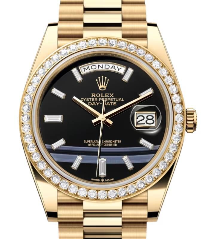 Rolex Day-Date 40 40 mm 228348RBRONXDP Yellow Gold/Diamonds Black