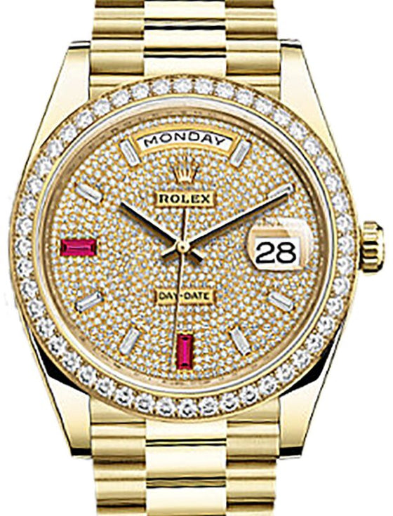 Rolex Day-Date 40 40 mm 228348RBRPAVE Yellow Gold/Diamonds Diamond Pave