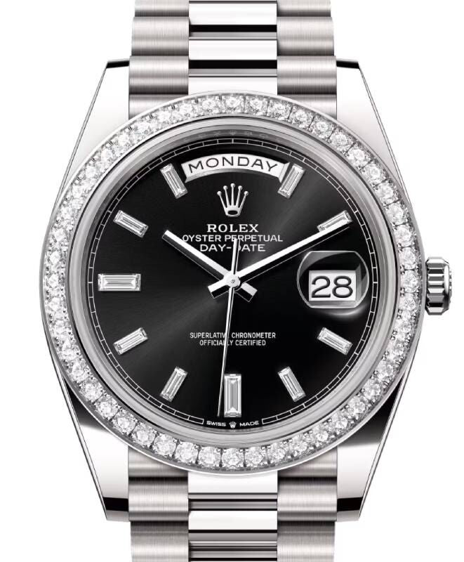 Rolex Day-Date 40 40 mm 228349RBRBBDP White Gold/Diamonds Black