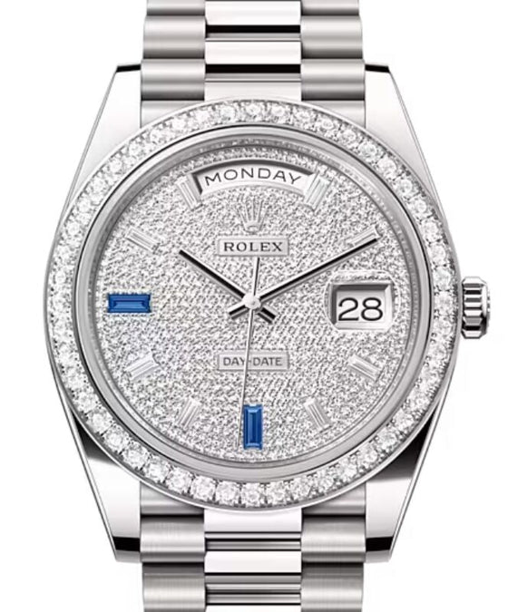 Rolex Day-Date 40 40 mm 228349RBRP White Gold/Diamonds Diamond Pave