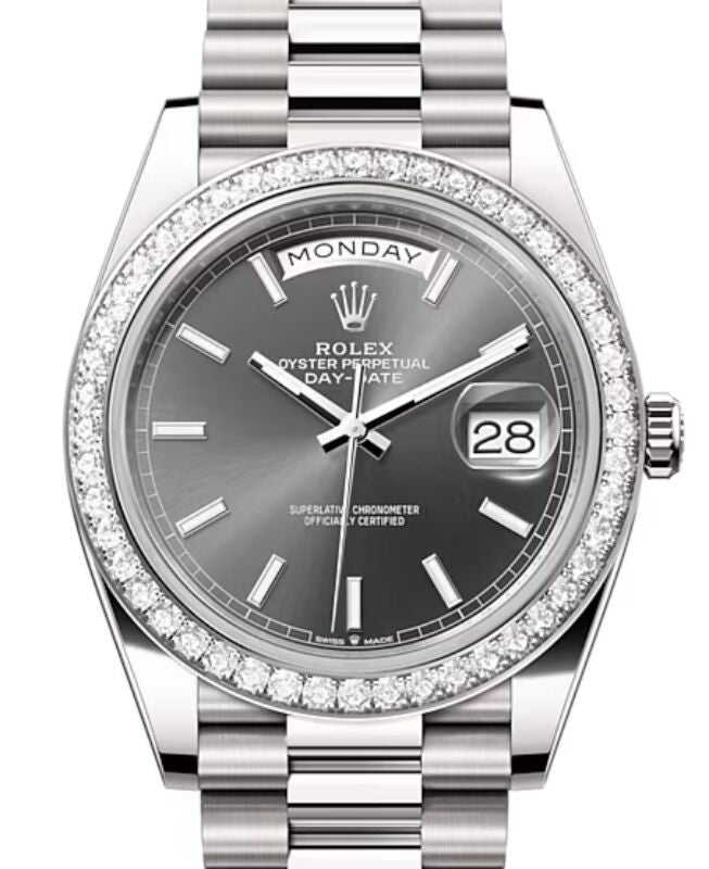 Rolex Day-Date 40 40 mm 228349RBRSLSP White Gold/Diamonds Slate
