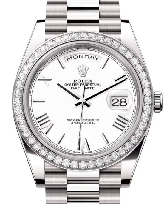 Rolex Day-Date 40 40 mm 228349RBRWIRP White Gold/Diamonds White