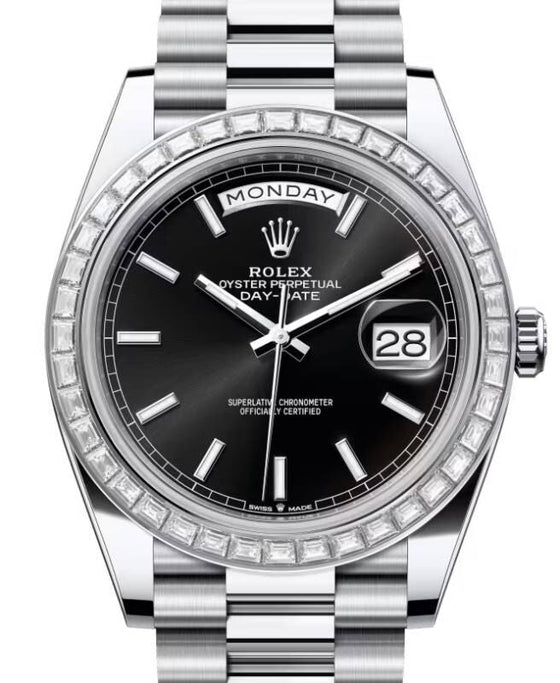 Rolex Day-Date 40 40 mm 228396TBR-BLKSP Platinum/Diamonds Black