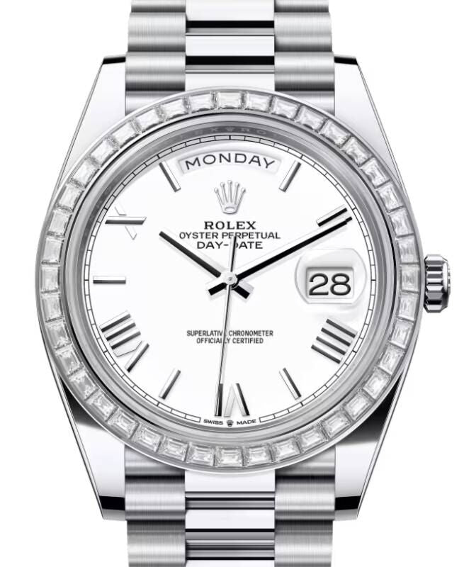 Rolex Day-Date 40 40 mm 228396TBR-WHTRP Platinum/Diamonds White