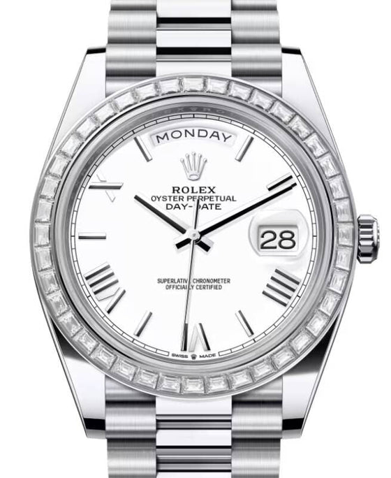 Rolex Day-Date 40 40 mm 228396TBR-WHTRP Platinum/Diamonds White