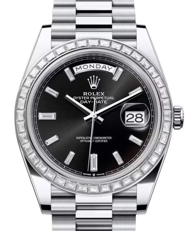 Rolex Day-Date 40 40 mm 228396TBRBLKDP Platinum/Diamonds Black