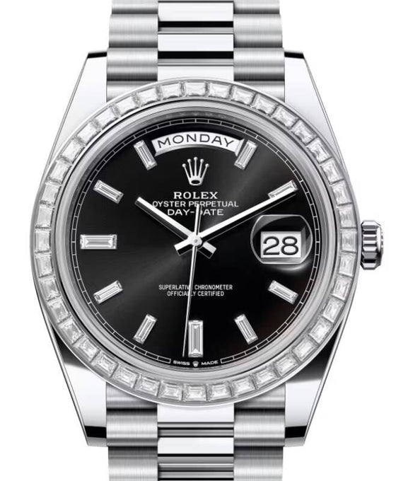 Rolex Day-Date 40 40 mm 228396TBRBLKDP Platinum/Diamonds Black