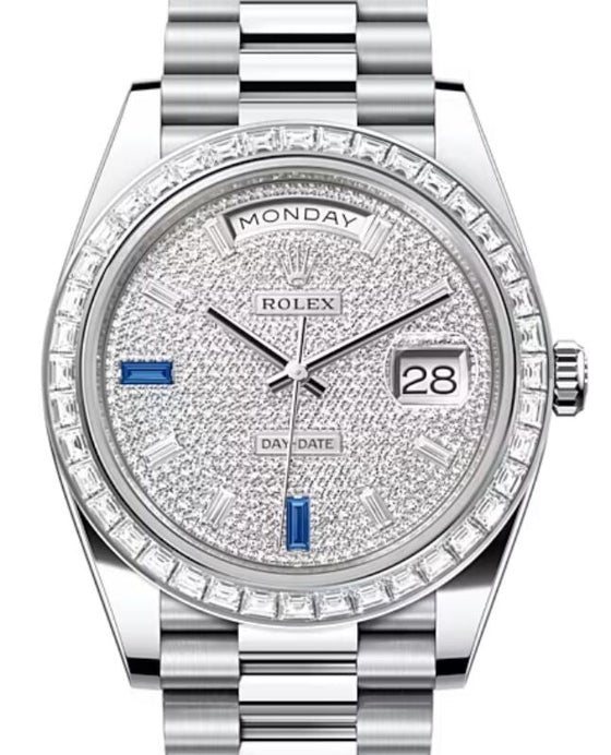 Rolex Day-Date 40 40 mm 228396TBRP Platinum/Diamonds Diamond Pave