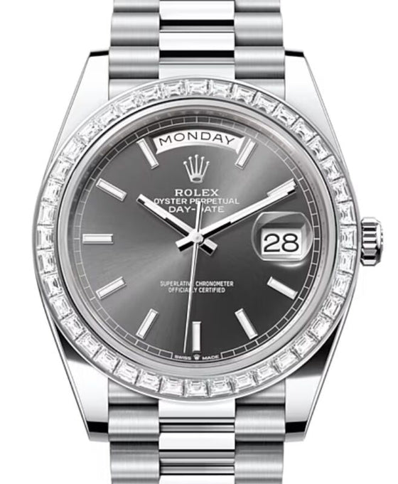 Rolex Day-Date 40 40 mm 228396TBRSSP Platinum/Diamonds Slate