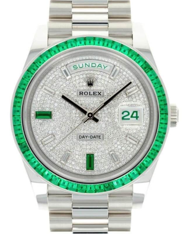Rolex Day-Date 36 40 mm 228396TEM Platinum Diamond Pave