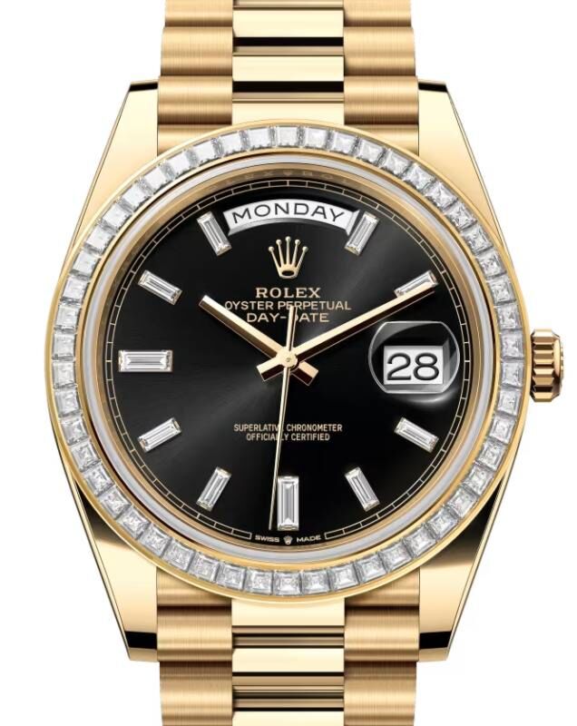 Rolex Day-Date 40 40 mm 228398TBRBDBD Yellow Gold/Diamonds Black