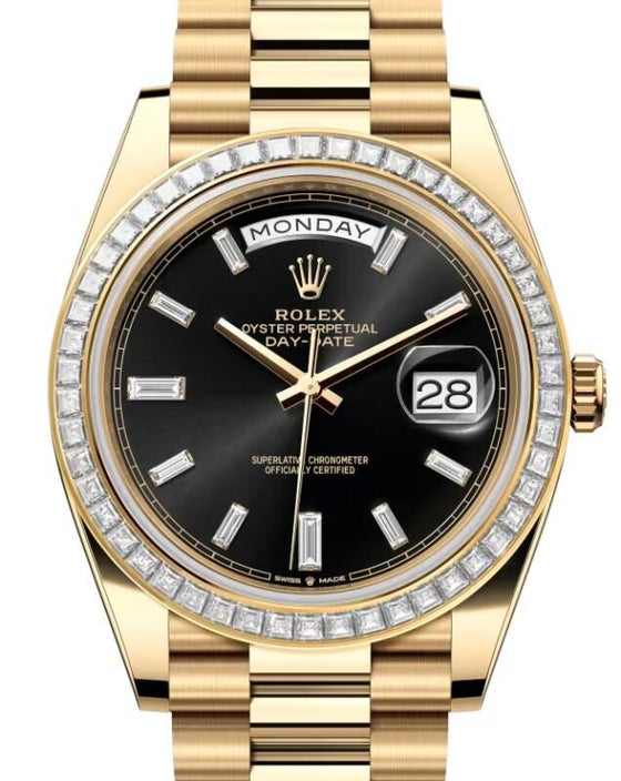 Rolex Day-Date 40 40 mm 228398TBRBDBD Yellow Gold/Diamonds Black